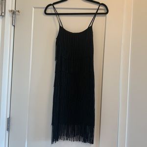 French Connection - Black Fringe Mini - 2